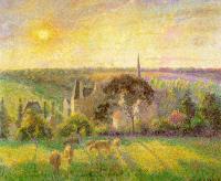 Pissarro, Camille - Countryside and  Eragny Church and Farm
